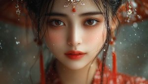 Asian Beauty Wallpaper: Aesthetic Girl Portrait for Desktop, Laptop, Mobile