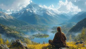 Mountain Landscape Wallpaper - Serene Nature Scene for Desktop, Laptop