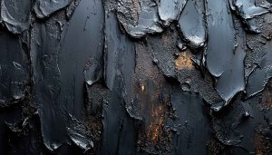 Abstract Black Paint Texture Wallpaper for Desktop and Mobile