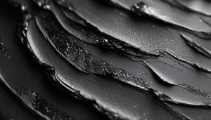 Dark Texture Wallpaper: Black Paint Strokes Abstract 4K Wallpaper