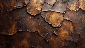 Rustic Texture Wallpaper: Brown, Gold, Metallic, and Grunge Aesthetic