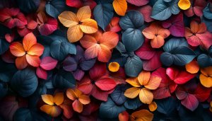 Autumn Leaves Wallpaper: Fall Colors, Aesthetic Background, 4k Wallpaper