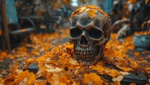 Skull Wallpaper, Autumn Aesthetic, Spooky Season, Halloween Theme
