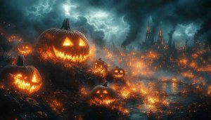 Halloween Pumpkin Wallpaper: Spooky Jack-o'-Lantern Theme for Desktop & Mobile