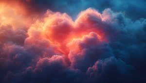 Heart Cloud Wallpaper: Aesthetic Sky Wallpaper for Desktop and Mobile