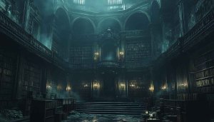 Dark Library Wallpaper, Old Books, Fantasy Architecture Wallpaper HD