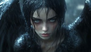 Dark Angel Wallpaper, Fantasy Art Wallpaper, Moody Aesthetic Wallpaper