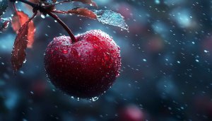 Cherry Wallpaper: Rain Drops, 4K, Desktop, Mobile Backgrounds