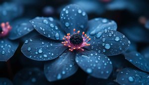 Blue Flower Wallpaper: Aesthetic Floral Desktop Backgrounds, 4k Wallpaper