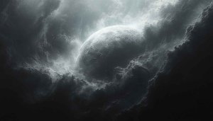 Moon Wallpaper: Cloudy Sky, Space Theme, Galaxy Background for Desktop