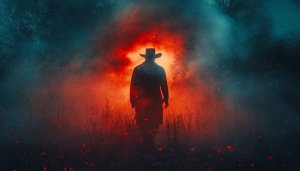 Cowboy Wallpaper: Mysterious Silhouette Art for Desktop, Laptop, Mobile