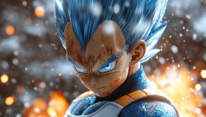 Vegeta Super Saiyan Blue Wallpaper: Dragon Ball Z Anime 4K