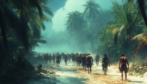 Apocalyptic Zombie Wallpaper, Group of People 4k Wallpaper for Desktop
