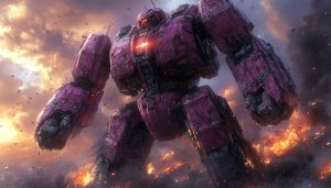 Transformers Robot Wallpaper: Animated Sci-Fi Machine in 4K Resolution