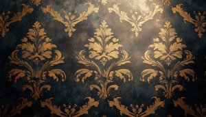 Luxury Gold Floral Wallpaper for Desktop, Laptop, and Mobile
