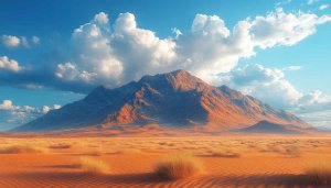 Mountain Wallpaper: Desert Landscape Scenery Background for Desktop, Laptop
