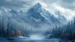 Snow Mountain Wallpaper: Winter Landscape Wallpaper for Desktop, Laptop, Mobile