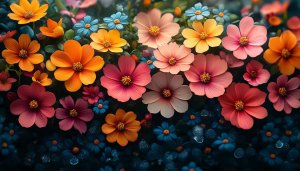 Cosmos Flower Wallpaper: Colorful Floral Desktop Backgrounds in 4K