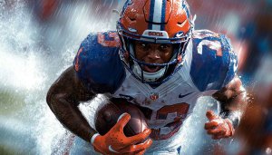 American Football Wallpaper: Action Shot in Rain, Sports HD Wallpaper