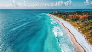Tropical Beach Wallpaper, Ocean Scenery Wallpaper, Summer Resort Wallpaper