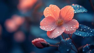 Pink Flower Wallpaper: Water Droplets 4k Desktop Backgrounds