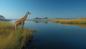 Giraffe Wallpaper, African Wildlife, Savannah Landscape, Animal, 4k Wallpaper