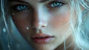 Beautiful Woman Face Closeup Wallpaper, Portrait Wallpaper, Aesthetic Wallpaper