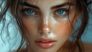 Beautiful Woman Portrait Wallpaper, Close Up Face View HD