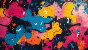 Abstract Art Wallpaper: Colorful Splatter Background for Desktop and Mobile