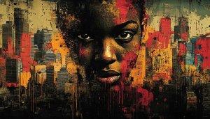 Abstract Art Wallpaper: Woman, Cityscape, Artistic, Desktop Wallpaper
