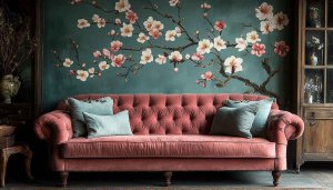 Cherry Blossom Wallpaper, Floral Wall Mural, Aesthetic Room Wallpaper