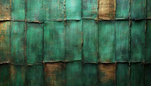 Textured Green Aesthetic Wallpaper, Abstract Fabric Pattern Background