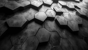 Dark Hexagon Texture Wallpaper - Abstract Pattern for Desktop Background