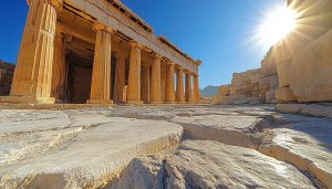 Acropolis Athens Wallpaper, Greece Ancient Architecture Scenery, 4k Laptop Background