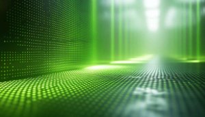 Green Abstract Technology Wallpaper: 4K Resolution Background for Desktop