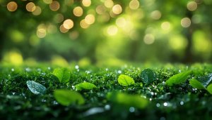 Green Grass Wallpaper: Nature Background, Dew Drops, 4k Wallpaper