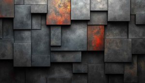 Abstract Block Wallpaper, Dark Texture Background, 4K Wallpaper