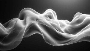 Abstract White Smoke Waves Dark Background 4k Wallpaper Desktop