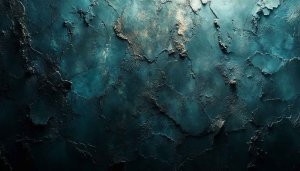 Textured Dark Teal Wallpaper, Abstract Stone Wall 4K, Cool Background