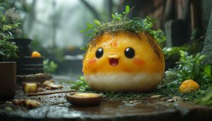 Cute Food Character Wallpaper, Kawaii Dessert Wallpaper, 4k Wallpaper