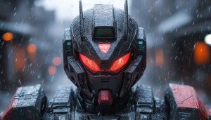 Robot Wallpaper, Sci-Fi, Futuristic, Red Eyes, 4K Wallpaper