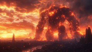 Molten Giant Wallpaper: Fiery Monster HD Desktop Backgrounds