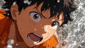 Anime Boy Wallpaper 4K, Water Splash, Desktop, Laptop Backgrounds