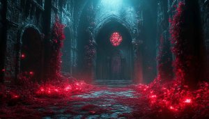 Gothic Architecture Wallpaper, Dark Fantasy Wallpapers, Rose Covered Castle Walls