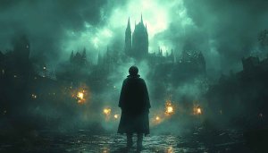 Mystical Castle Wallpaper: Dark Fantasy & Magical Town Background