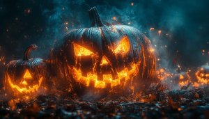 Halloween Wallpaper: Spooky Pumpkin 4K, Scary, Desktop, Phone