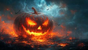 Halloween Pumpkin Wallpaper, Spooky Backgrounds, Desktop 4K Wallpaper
