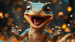 Cute Dinosaur Wallpaper, Cartoon Character Wallpaper, Animal Wallpaper, 4K Wallpaper