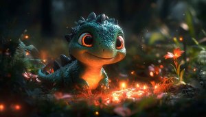 Cute Dragon Wallpaper: Cartoon, Fantasy, Animals, 4k Wallpaper