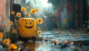 Happy Flowers Aesthetic Wallpaper, 4K Background for Desktop & Mobile